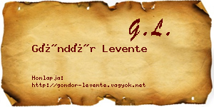 Göndör Levente névjegykártya