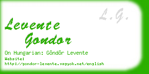 levente gondor business card