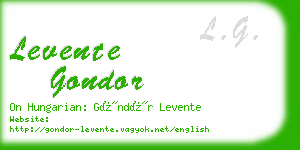 levente gondor business card